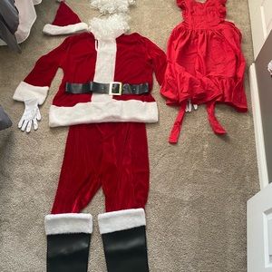 Santa suit and Mrs Clause